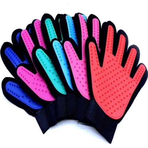 1 Pcs Silicone Grooming Glove for Pet Bath Massage Pet Cleaning Grooming Dog Cat Combs Cleaner Bath Brush Pet Supply Accessories