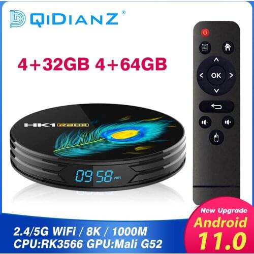 HK1 RBOX R3 Android 11.0 Smart TV Box 2.4G 5G Dual Wifi BT4.0 RK3566 DDR4 1000M LAN 4K 8K 4GB 32GB 64GB Media player Set top box