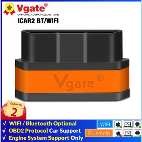 Vgate iCar2 ELM327 OBD2 scanner BT Mini ELM 327 V2.1 wifi iCar 2 auto diagnostic tool for Android/IOS/PC PK ICAR PRO code reader