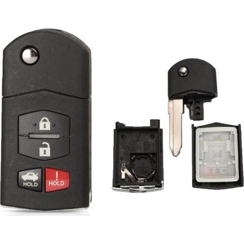 Replacement Car Remote Key Fob Shell Case For Mazda 3 2010-2013 Mazda 6 2009-2013 MX-5 Miata 2006-2015