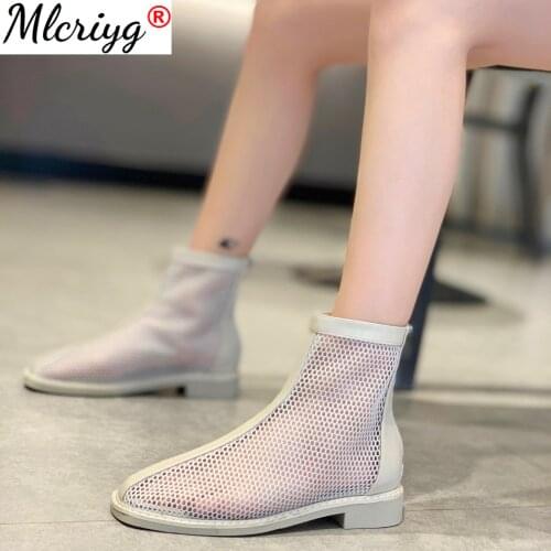 2021 Round Toe Zipper Mesh Hollow Out Breathable Candy Color Single Women Cool Shoes Flats New Spring Summer Fashion 35-40 Tenis
