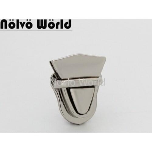 10-30 pieces 2 colors 23x19mm Small size Triangle Shape Metal man-briefcase leather bag lock push locks for handbags