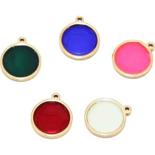 10pcs 12mm Width Stainless Steel Round Charms Pendants Connectors For DIY Craft Necklaces Bracelets Jewelry Making Findings New