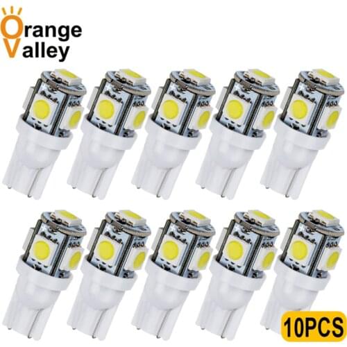 10Pcs Wholesale High Quality T10 5 SMD LED 5050 5SMD 5LED W5W 168 194 Auto Car Side Led Lighting Light Lamp Bulb DC 12V