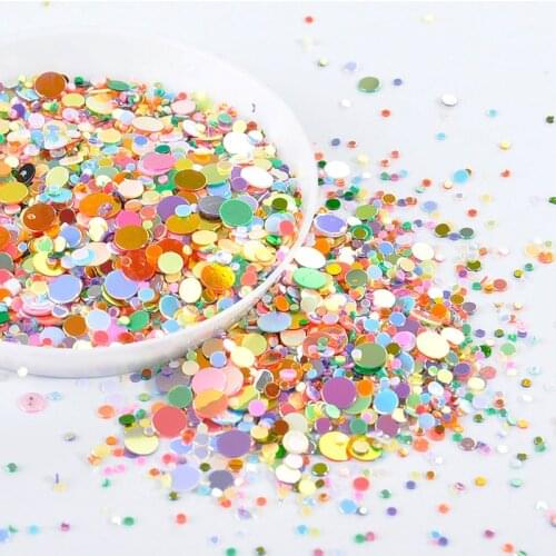 2000PCS/BAG Mix Colors 1-4mm PVC Flat Dot Shape Sequins For Nails Art Garmaent Bags Shoes DIY Making Eco-Friendly Accessories