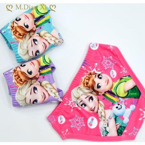 3Pieces/Lot 2-7Y Baby Girls Cotton Panties Cartoon Frozen Elsa Pattern Underwear Colourful Girls Briefs Comfort Underwear Pants