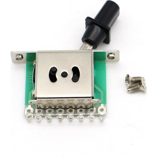 5 Way Selector Switches with Mounting Screws,Guitar Pickup Toggle Lever Switches for Tele ST Electric Guitar (chrome)