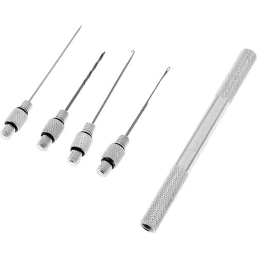 5-in-1 Aluminum Fish Tool Carp Fishing Rigging Bait Needle Drill Hook Accessories