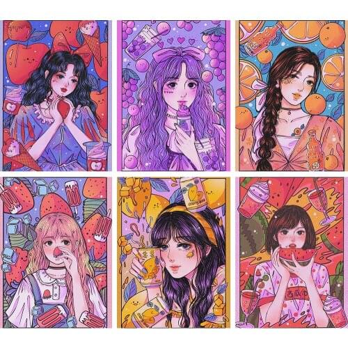 5D New Diamond Painting DIY Hand-painted Cartoon Beautiful Girl Rhinestones Exquisite Home Decoration Can Be Customized