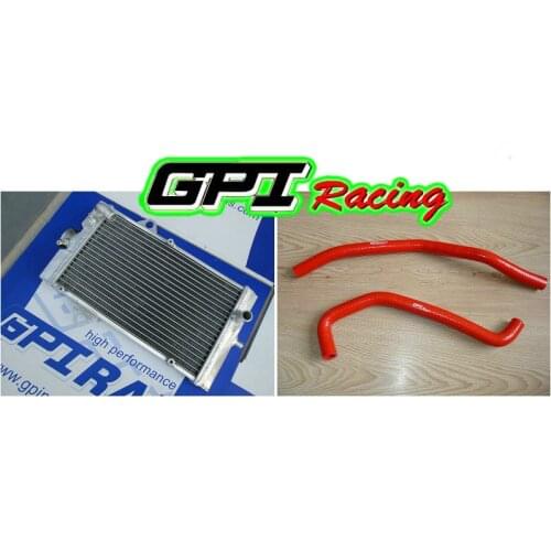 Aluminum Radiator & RED hose FOR Yamaha Raptor YFM 700 R YFM700R 2006-2011 2007 2008 09
