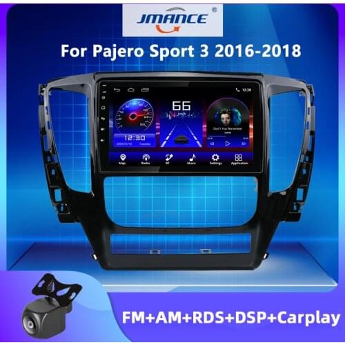 JMANCE For Mitsubishi Pajero Sport 3 2016 - 2018 Car Radio DSP Carplay RDS FM AM Multimedia Video Player Navigation GPS