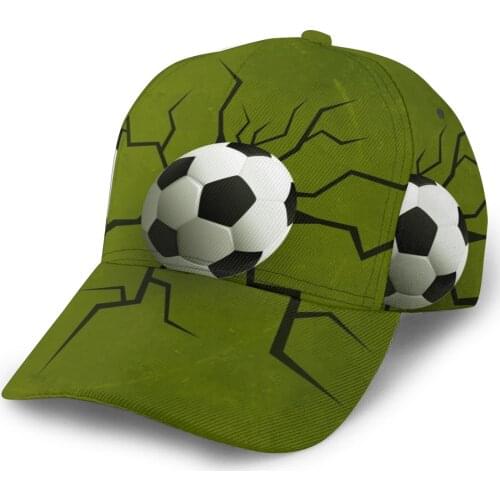 Football Ball With Wall Crack Baseball Cap Fashion Men Hat Cap Summer Dad Hat Male Sports Hat