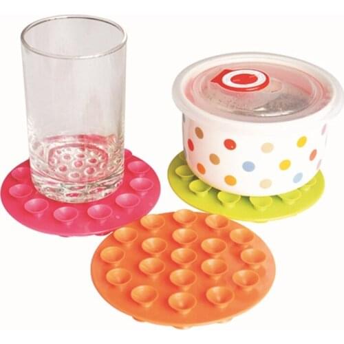 Baby Feeding Bowl Cup Anti Slip Placemat Double Sided 19 Suction Sucker Mat Pads
