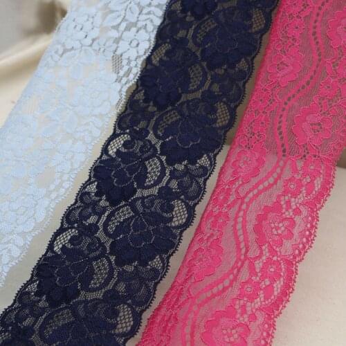 10 yards7CM stretch yarn with 3 kinds of color elastic lace fabric diy clothing textiles edge decoration cloth patch