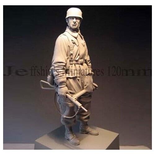 1/16 resin figure soldier model World War II paratroopers gk hand white mode military war soldiers 158