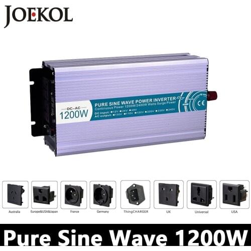 1200W Pure Sine Wave Inverter,DC 12V/24V/48V To AC 110V/220V,off Grid Solar Power Inverter,voltage Converter For Home Battery