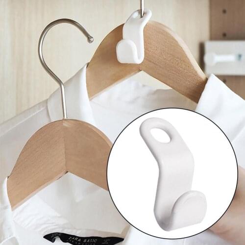 12Pcs Mini Clothes Hanger Connector Cascading Hook Wardrobe Closet Organizer