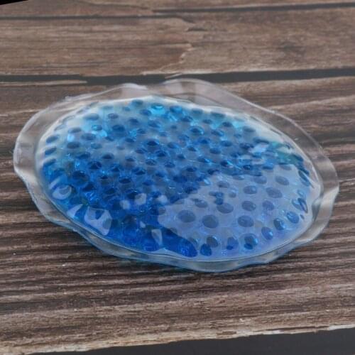 Reusable, PVC Blue Ice Pack with Gel Beads, Flexible Hot Cold Therapi Wrap for