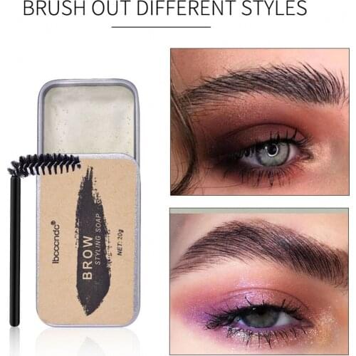 3D Eyebrow Makeup Soap Long-lasting Waterproof Eyebrow Shaping Cream Natural Tone Fixing Brush