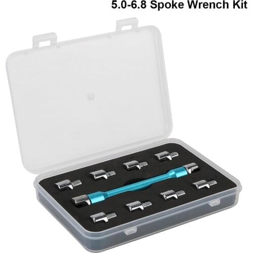 5.0~6.8 Motorcycle Spoke Wrench Set Adjusting Spoke Tension For Most Motorbikes Handle Repair Tool With 10 Pcs Hardened Tips