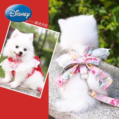Disney Chest Harness Traction Rope Belt Dog Walking Cat Supplies Small and Medium-sized Dog Print I-shaped Cat Walking Cat