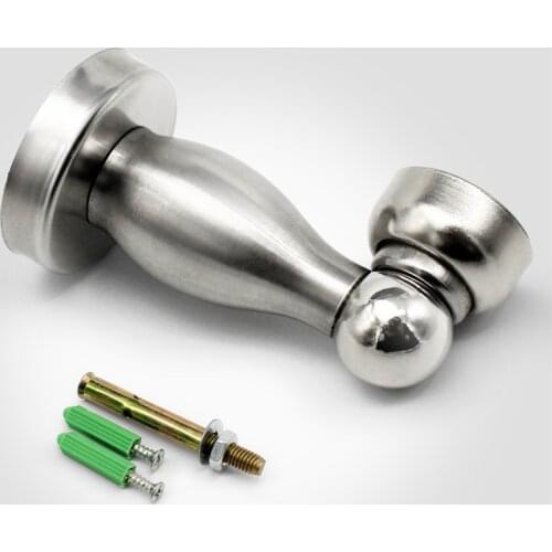 Stainless Steel Door Stopper Wall Suction Magnetic Anti Collision Door Opener