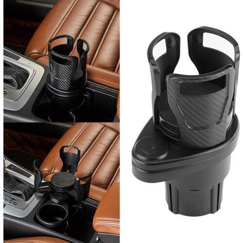 New Car Water Cup Holder 2 In 1 Multi Function Retractable 360 Rotating Double Cup Holder Brazing Cup Holder Car Beverage Holder