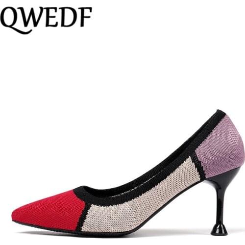 Dress High heels Mixed Colors Womens High Heels Pointed Toe Women Shoes Fashion Women Pumps Office Shoes zapatos de mujer XN-87