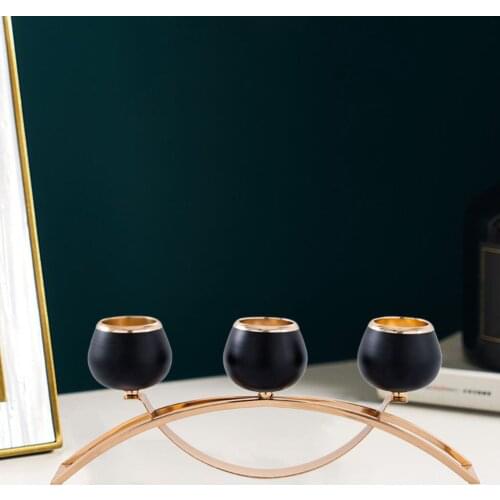 Candle Holder 3 Arms Candelabra Wedding Table Ornament Candlelight Arch Bridge Goblet Candle Holder