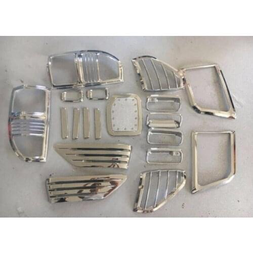 Complete Full Set of Exterior Chrome accessories with 3M Tape fits For TOYOTA PRADO FJ90 3400 2000 chrome car accessories19pcs