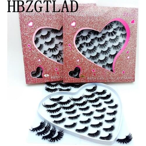 5/21Pairs 3D Mink lashes Dramatic Volume false Eyelashes Natural/Thick Long fake EyeLashes Wispy Makeup Beauty Extension Tools