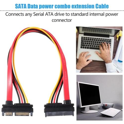 SATA 22 Pin Male To Female Sata Extension Cable SATA 3 III 22 Pin Male to Female 7+15 Pin SATA Data Power Combo Extension Ca
