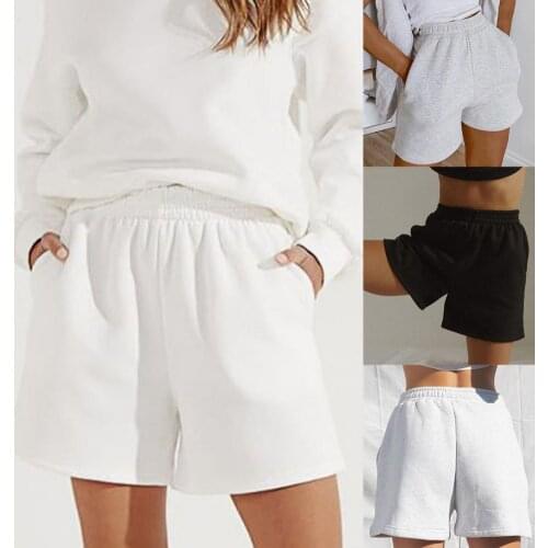 Women Summer Shorts Solid Color Slim Summer High Waist Wide Leg Shorts for Sports Casual Loose Shorts Fashion Clothing