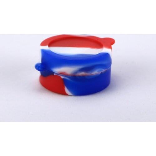 5pcs 10ml Silicone Dab wax jar butane Storage Boxes with lid , Non-stick bho Silicone concentrate Slick oil container jars