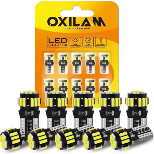 OXILAM 10Pcs T10 W5W LED Canbus White 194 168 Bulb Interior Parking Lighting For Kia Rio 4 киа рио 3 Ceed Sportage 3 Soul K5
