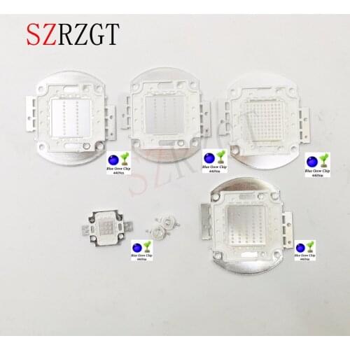 High Power Royal Blue LED Grow Chip 440nm 450nm 1W 3W 5W 10W 20W 30W 50W 100W COB LED Emitter Bulb for DIY LED Plant Grow Light