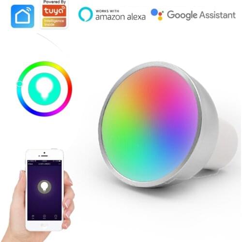 1-30pcs GU10 Wifi RGBCW 5W Bulb For Tuya Smart life App Remote Control 85-265V Light Automation Work with Alexa Google Home