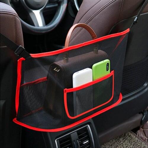Handbag Holder Auto Storage Universal Car Net Pocket Seat Back Mesh Organizer Net Bag Barrier of Back Seat Sundries Storage Bag