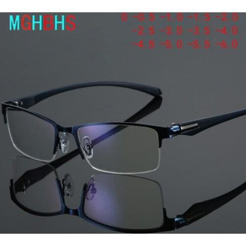 High Class Business Mens Anti-blue Ray Myopia Glasses Fashion Womens Anti-radiation Glasses Dioptric Glasses