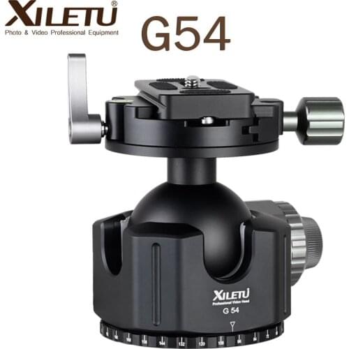 XILETU G-54 Tripod Ball Head 360 Degree Double Panoramic Photography Aluminum Ballhead Heavy Duty With Quick Release Plate 1 ord