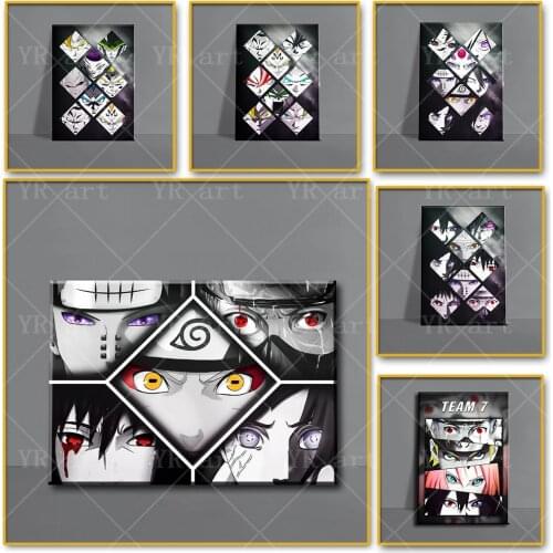 Japanese Anime Dragon Ball Naruto One Piece Canvas Painting Poster Eye Print Mural Art Decoration Picture Wall Prints Home Decor