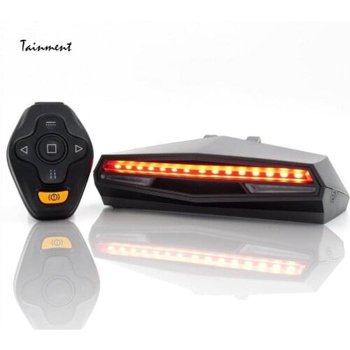 Rechargeable Bike Tail Light LED with Remote Control Bike Turning Lights Cycling Safety Warning Light Easy Installation for Bike