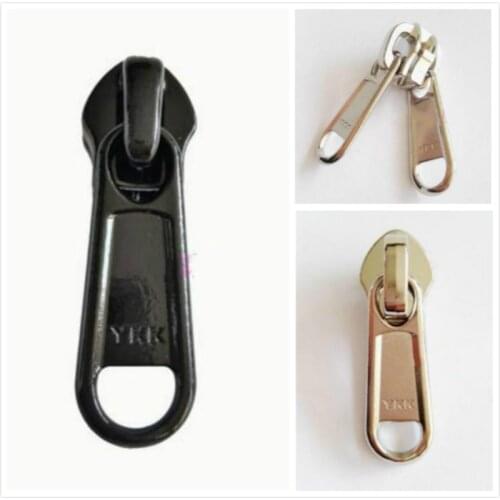 10 PCS/LOT YKK METAL Zipper Head FOR Nylon Zip Pull Outdoor Backpack Luggage Bag SEWING ACCESSORIES