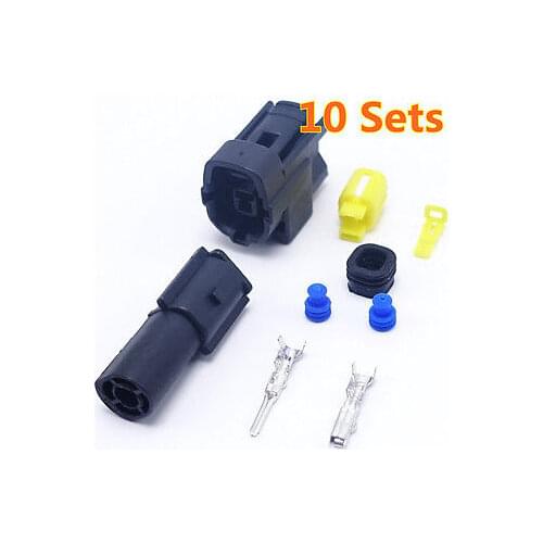 10pcs/lot AMP 1pin Male/Female Cable Automotive Connector Plug Free Shipping New