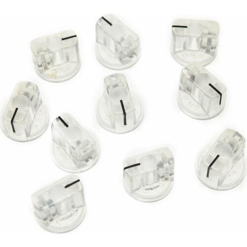 10x Guitar AMP Effect Pedal Knobs Davies 1510 Style Pointer Knob Set Screw Clear