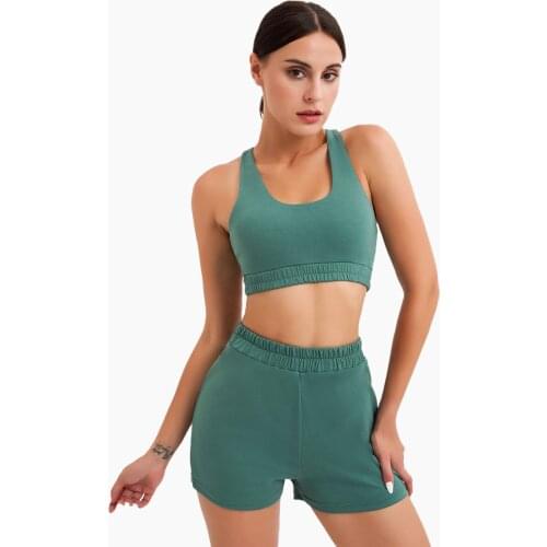 2 Pc Seamless Sport Running Suit Women Workout Clothes Athletic Gym Set Yoga Set Crop Top Yoga Shorts Fitness Sportswear