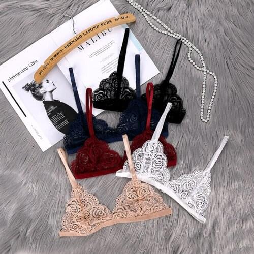 Fashion Sexy Lace Lingerie Womens Thin Bra Without Chest Pad Cutout Back Buckle Tube Top Womens Underwear Summer Clothes