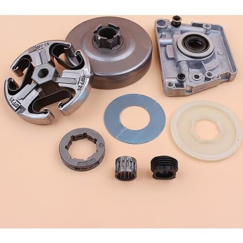 3/8" 7T Clutch Drum Oil Pump Dust Shield Cover Worm Gear Kit Fit HUSQVARNA 61 66 268 272 XP 272XP 266 Chainsaw Parts