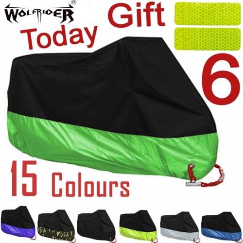 Motorcycle Cover Outdoor Uv Protector Scooter Bike Waterproof Dustproof Moto Rain Cover Indoor Lock Holes Design