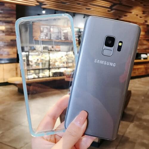 360 Full Body Cover Case for Samsung Galaxy S8 S9 A6 A8 Plus J4 J6 J8 2018 S7 Edge A5 2017 Note 8 9 On Hard PC + TPU Clear